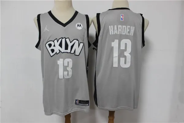 NBA Brooklyn Nets #13 James Harden Light Grey Jersey
