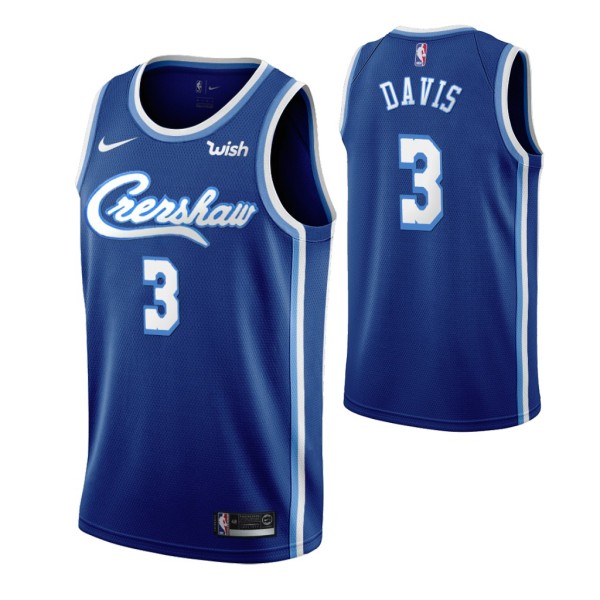 NBA Los Angeles Lakers #3 Anthony Davis Blue Jersey