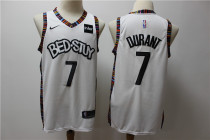 NBA Brooklyn Nets #7 Kevin Durant White City Edition Nike Swingman Jersey