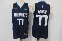 NBA Mavericks 77 Luka Doncic Navy Blue Nike Men Jersey