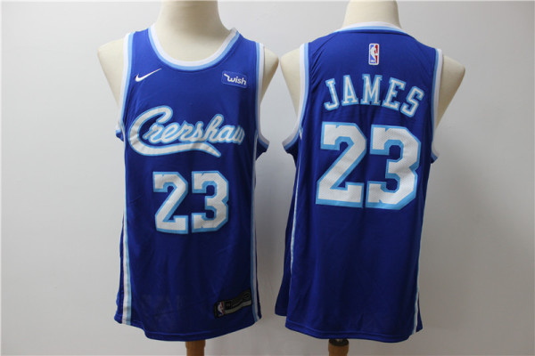 NBA LA Lakers #23 LeBron James Blue Jersey