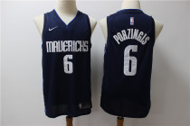 NBA Dallas Mavericks # #6 Kristaps Porzingis Navy Blue Jersey