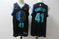 NBA Dallas Mavericks #41 Nowitzki Black Nike Jersey