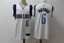 NBA Dallas Mavericks # #6 Kristaps Porzingis White Jersey