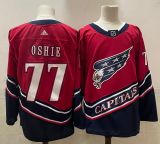 NHL Washington Capitals #77 T.J. Oshie Red 2020 New Jersey