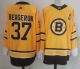 NHL Boston Bruins #37 Bergerow 2020-21 Yellow Reverse Retro Stitched Jersey