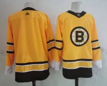 NHL Boston Bruins 2020-21 Yellow Reverse Retro Stitched Blank Jersey
