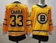 NHL Boston Bruins #33 Chara 2020-21 Yellow Reverse Retro Stitched Jersey