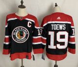 NHL Chicago Blackhawks #19 Jonathan Toews 2020-21 Black Reverse Retro Jersey