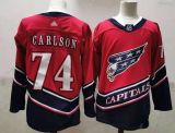 NHL Washington Capitals #74 John Carlson Red 2020 New Jersey