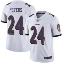 Men's Baltimore Ravens #24 Marcus Peters White Vapor Untouchable Limited Jersey