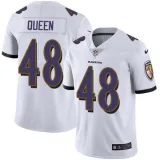 Men's Baltimore Ravens #48 Queen White Vapor Untouchable Limited Jersey