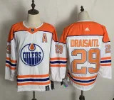NHL Edmonton Oilers #29 Leon Draisaitl White 2020-21 Reverse Retro Stitched Jersey