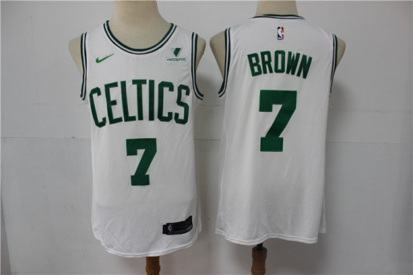 NBA Boston Celtics #7 Jaylen Brown White Nike 2021 New Jersey