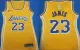 Women NBA Los Angeles Lakers #23 LeBron James Yellow Dress Jersey