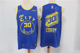 NBA Golden State Warriors #30 Stephen Curry 2020-21 Hardwood Classics Blue Jersey