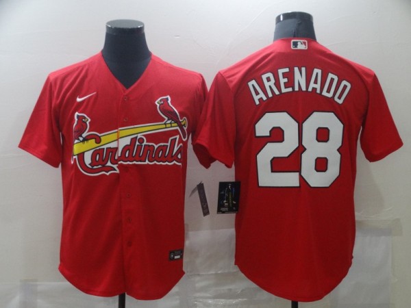 MLB St. Louis Cardinals #28 Nolan Arenado Red Game Nike Jersey