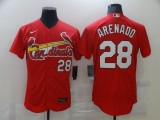 MLB St. Louis Cardinals #28 Nolan Arenado Red Flex Base Elite Jersey