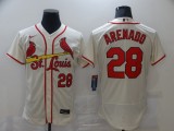 MLB St. Louis Cardinals #28 Nolan Arenado Cream Flex Base Elite Jersey