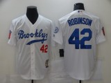 MLB Los Angeles Dodgers #42 Jackie Robinson White Throwback Jersey
