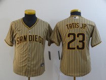 Youth MLB San Diego Padres Tan Brown #23 Fernando Tatis Jr. Game Nike Jersey