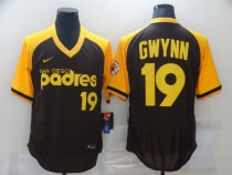 MLB San Diego Padres Brown #19 Tony Gwynn Throwback Jersey