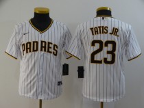 Youth MLB San Diego Padres Tan White #23 Fernando Tatis Jr. Game Nike Jersey