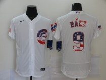 MLB Chicago Cubs #9 Baez 2020 Stars & Stripes Flex Base Elite Jersey