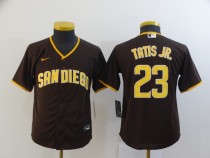 Youth MLB San Diego Padres Tan Brown #23 Fernando Tatis Jr. Game Nike Jersey