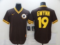 MLB San Diego Padres #19 Gwynn Brown New Thowback Mens Jersey