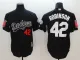 MLB Los Angeles Dodgers #42 Jackie Robinson Black Throwback Jersey