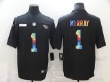 Arizona Cardinals #1 Kyler Murray Rainbow Black Limited Men Jersey