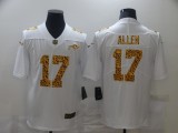 Men's Buffalo Bills #17 Josh Allen White Leopard Vapor Limited Jersey