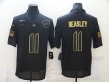 Men's Nike Buffalo Bills #11 Beasley 2020 Black Salute To Service Limited Jersey