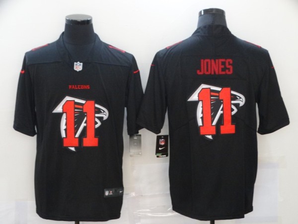 Men's Atlanta Falcons #11 Julio Jones Black Shadow Logo Limited Jersey