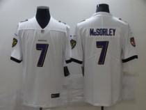 Men's Baltimore Ravens #7 Trace McSorley White Vapor Untouchable Limited Jersey