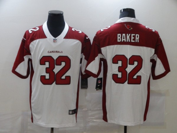 Men's Arizona Cardinals #32 Baker White Vapor Untouchable Limited Jersey