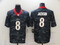 Men's Baltimore Ravens #8 Lamar Jackson 2020 Camo Limited Jersey