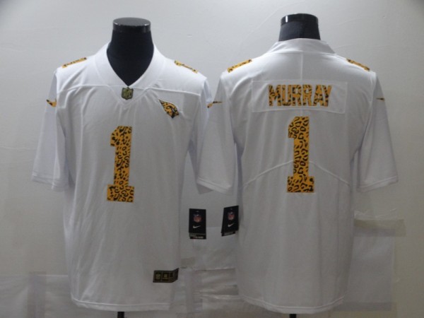 Men's Arizona Cardinals #1 Kyler Murray White Leopard Vapor Limited Men Jersey