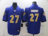 Men's Baltimore Ravens #27 Dobbins Purple Color Rush Limited Jersey