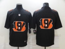 Men's Cincinnati Bengals #9 Joe Burrow Black Shadow Logo Limited Jersey
