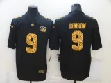 Men's Cincinnati Bengals #9 Joe Burrow Black Leopard Vapor Limited Jersey