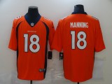 Men's Denver Broncos #18 Peyton Manning Orange Vapor Untouchable Limited Jersey