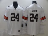 Men's Cleveland Browns #24 Chubb New White Vapor Untouchable Limited Jersey