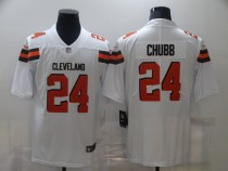 Men's Cleveland Browns #24 Chubb White Vapor Untouchable Limited Jersey