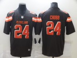 Men's Cleveland Browns #24 Chubb  Brown Vapor Untouchable Limited Jersey