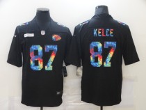 Men's Kansas City Chiefs #87 Travis Kelce Black Crucial Catch Limited Jersey