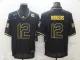 Men's Green Bay Packers #12 Rodgers Black 2020 Golden Edition C Patch Limited Jersey