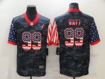 Men's Houston Texans #99 J.J. Watt 2020 Camo USA Flag Limited Jersey