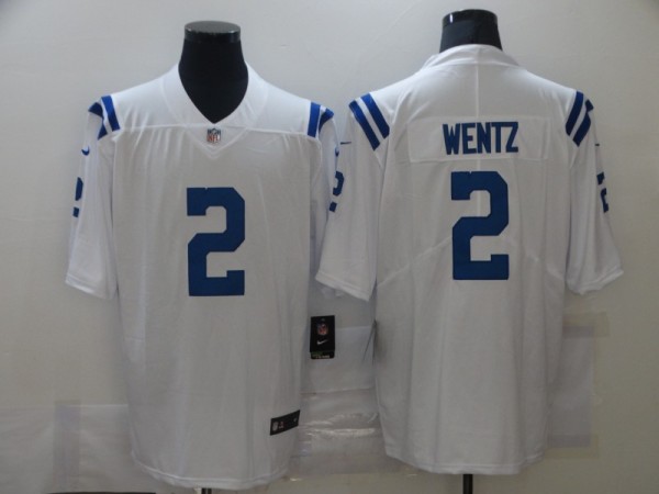 Men's Indianapolis Colts #2 Wentz White Vapor Untouchable Limited Jersey